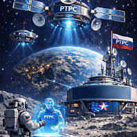 Работа-участник нейромарафона «Иискусство». Тема: «Филиал РТРС на Луне»