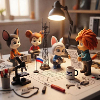 Работа-участник нейромарафона «Иискусство». Тема: «Офис в стиле кино»